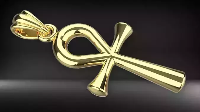 Ankh Egyptian Cross Pendant Necklace Jewelry 3D print model