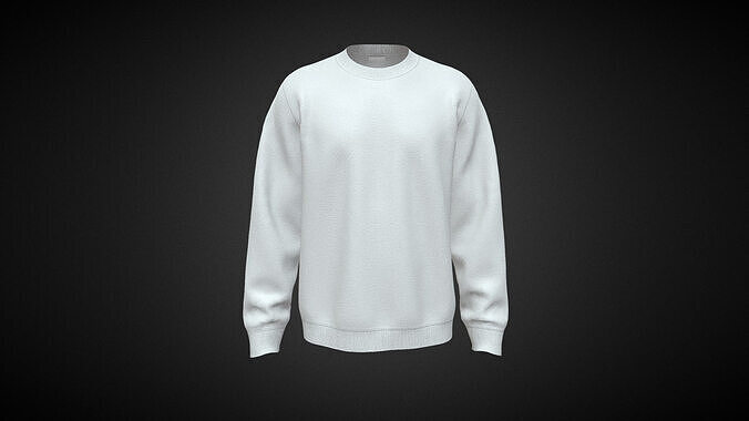 Sweatshirts-White In Low Poly Low-poly 3D model