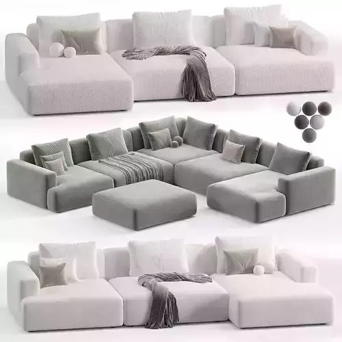 Melva corduroy longue corner sofa