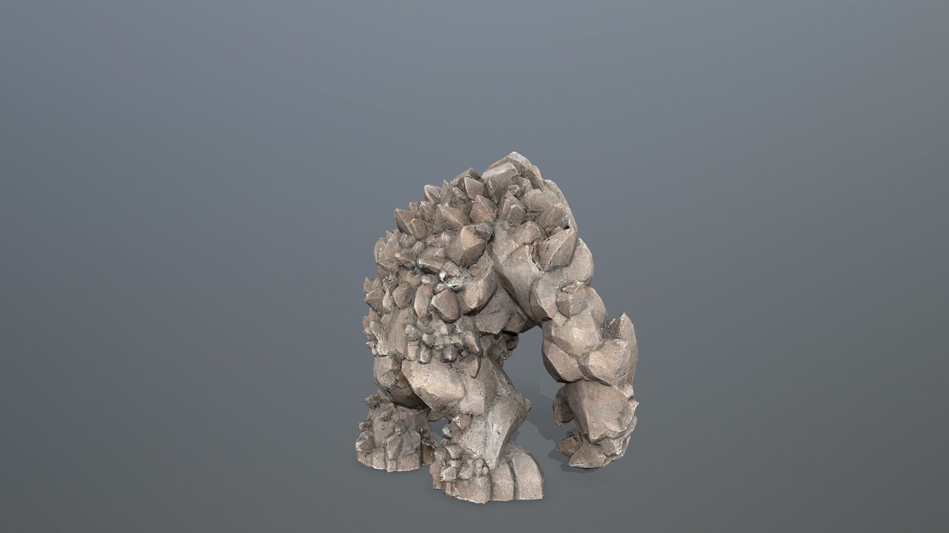 stone monster Low-poly 3D model_7