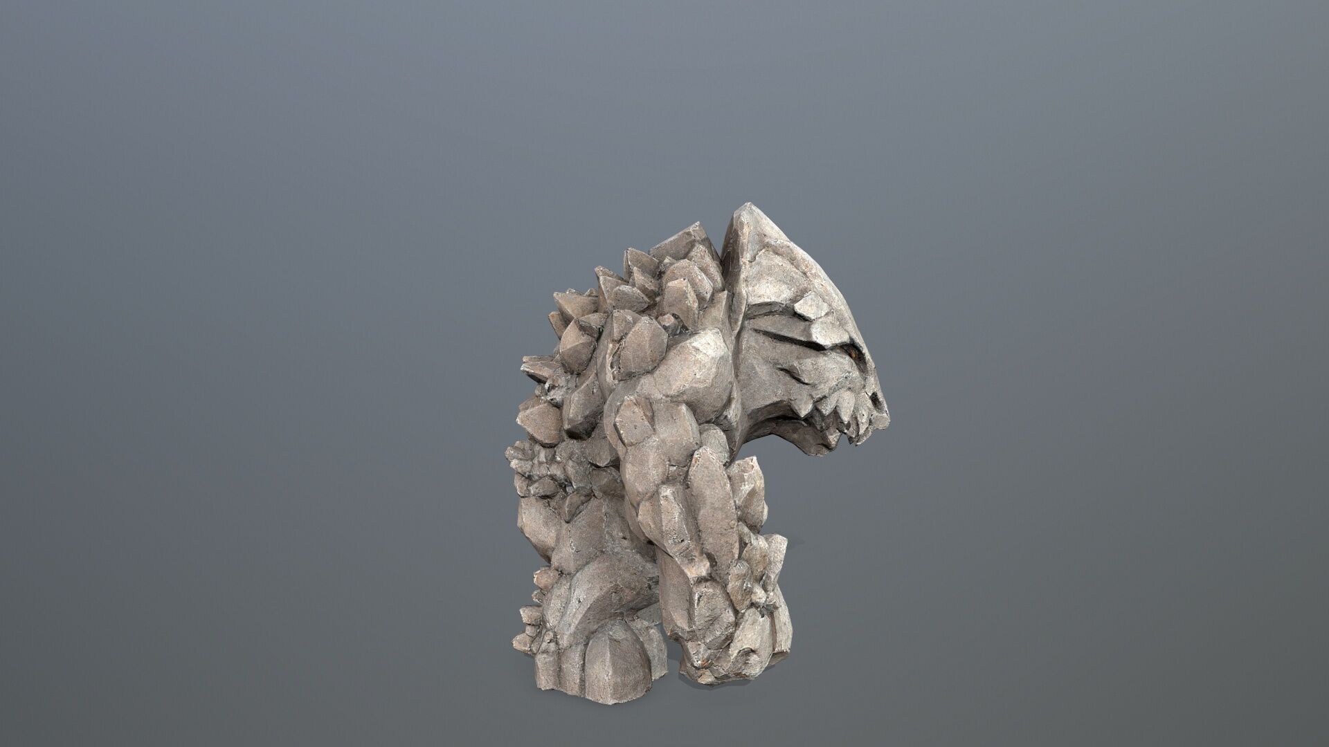 stone monster Low-poly 3D model_8