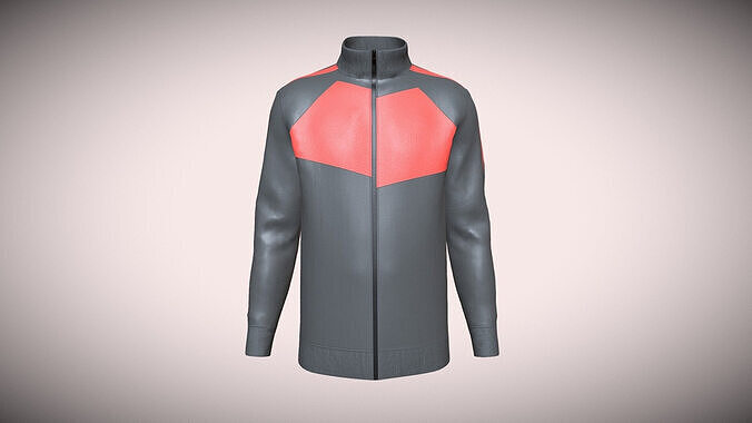 Mens Knit Jacket In Low Poly Low-poly 3D model