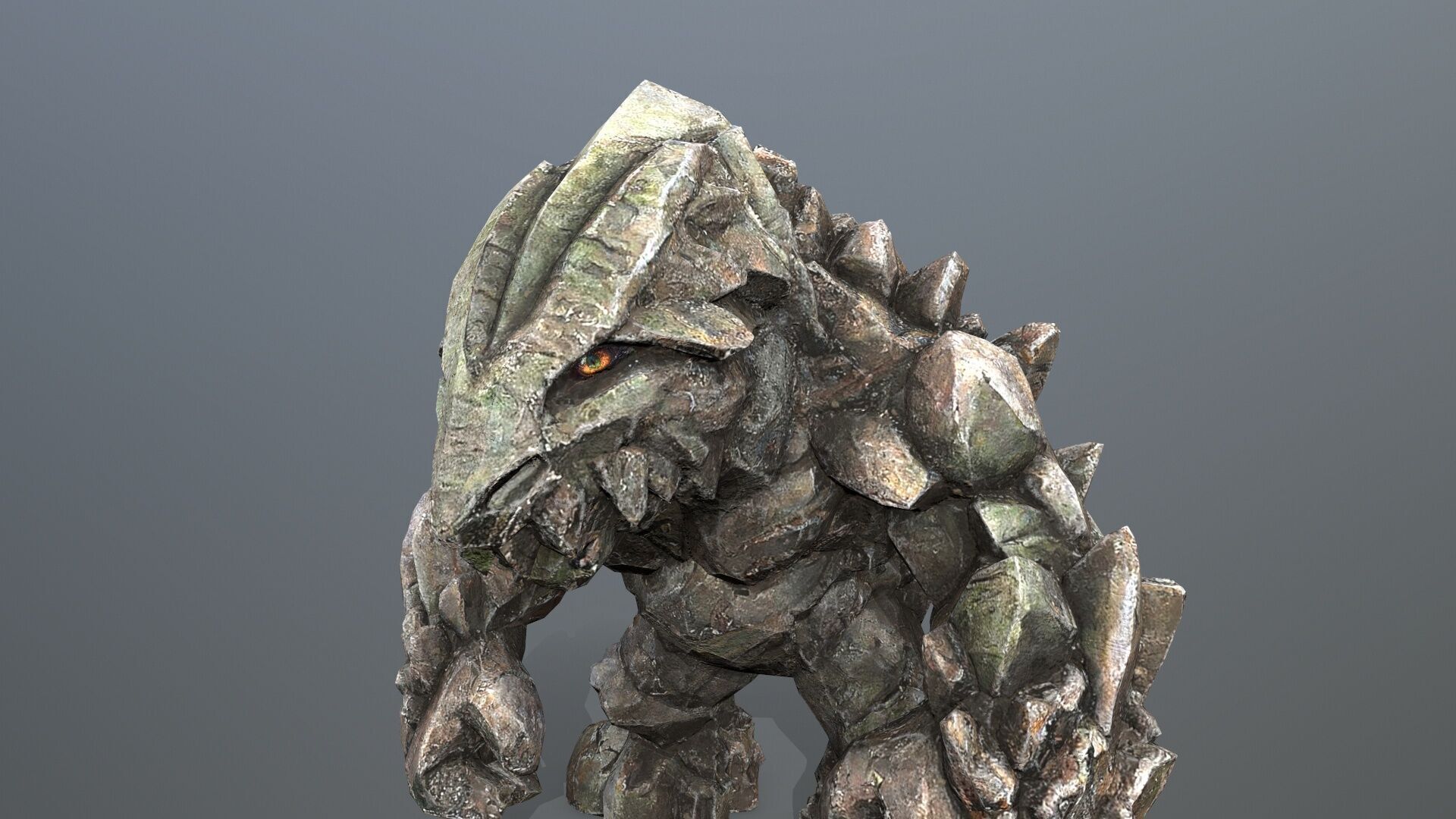 stone monster Low-poly 3D model_10