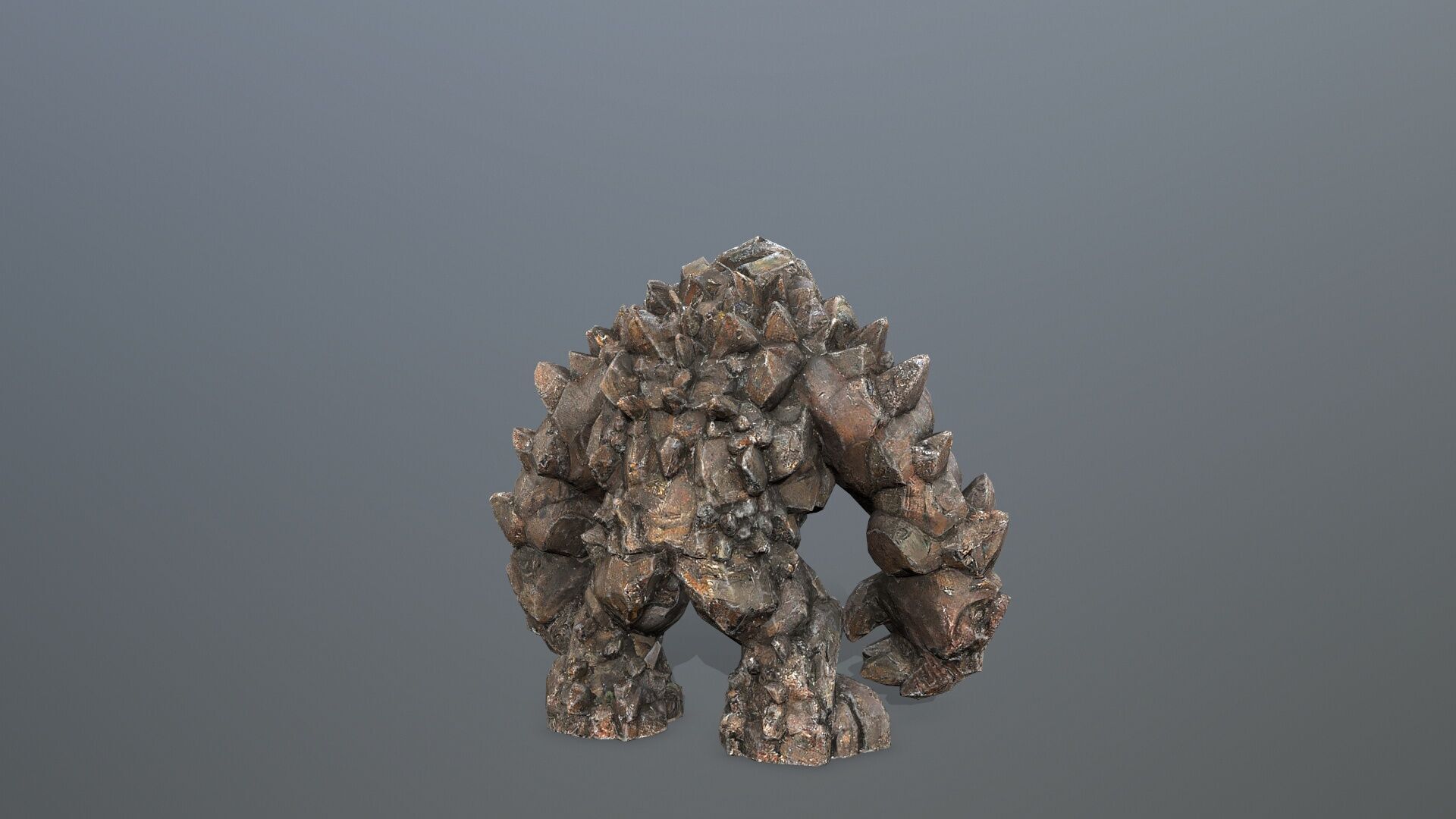 stone monster Low-poly 3D model_6