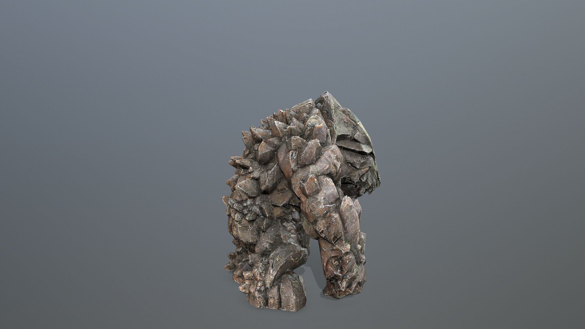 stone monster Low-poly 3D model_7