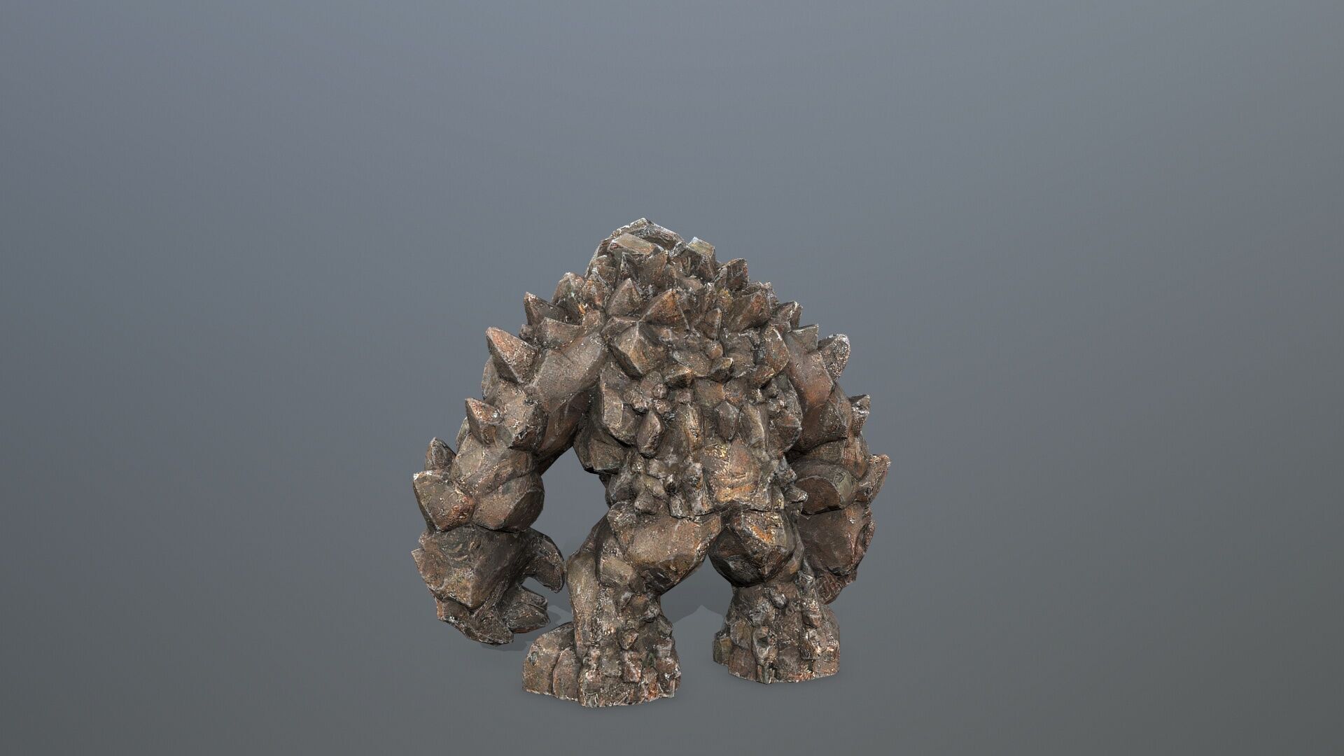 stone monster Low-poly 3D model_5