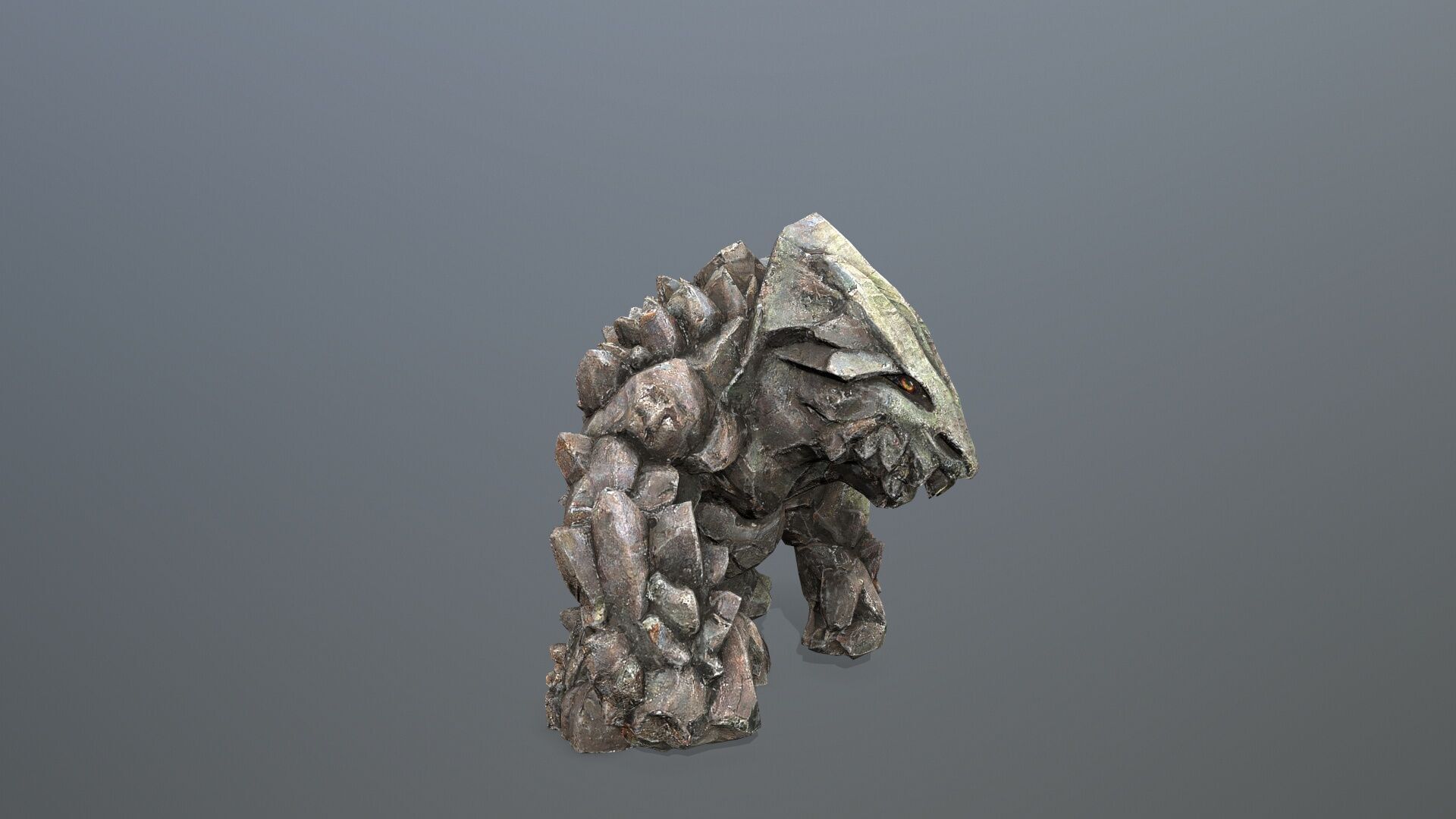stone monster Low-poly 3D model_8