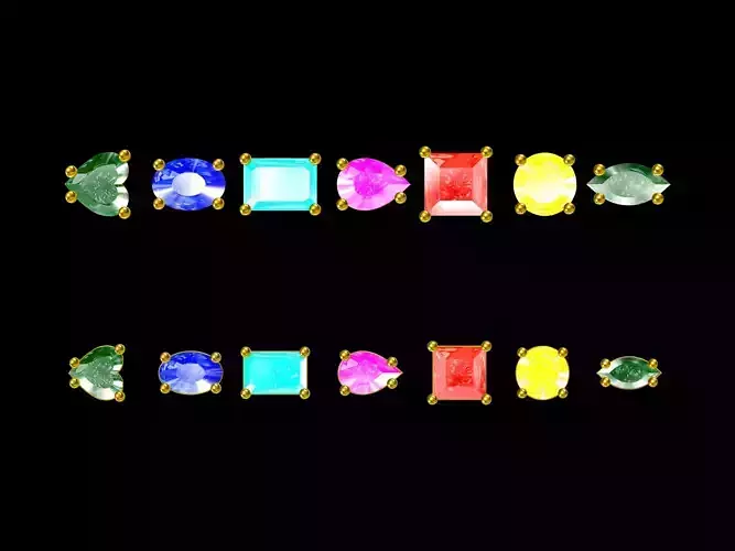 Women Diamond  Stud Earrings  Stone