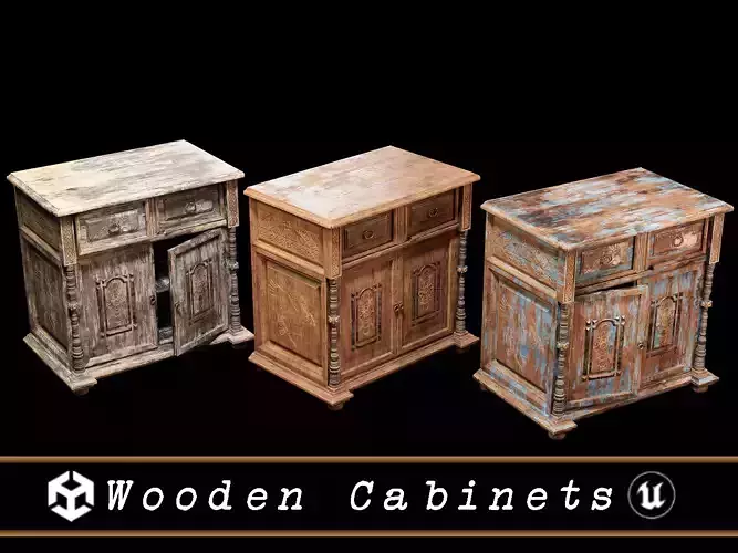 Wooden Cabinets - 3 Versions