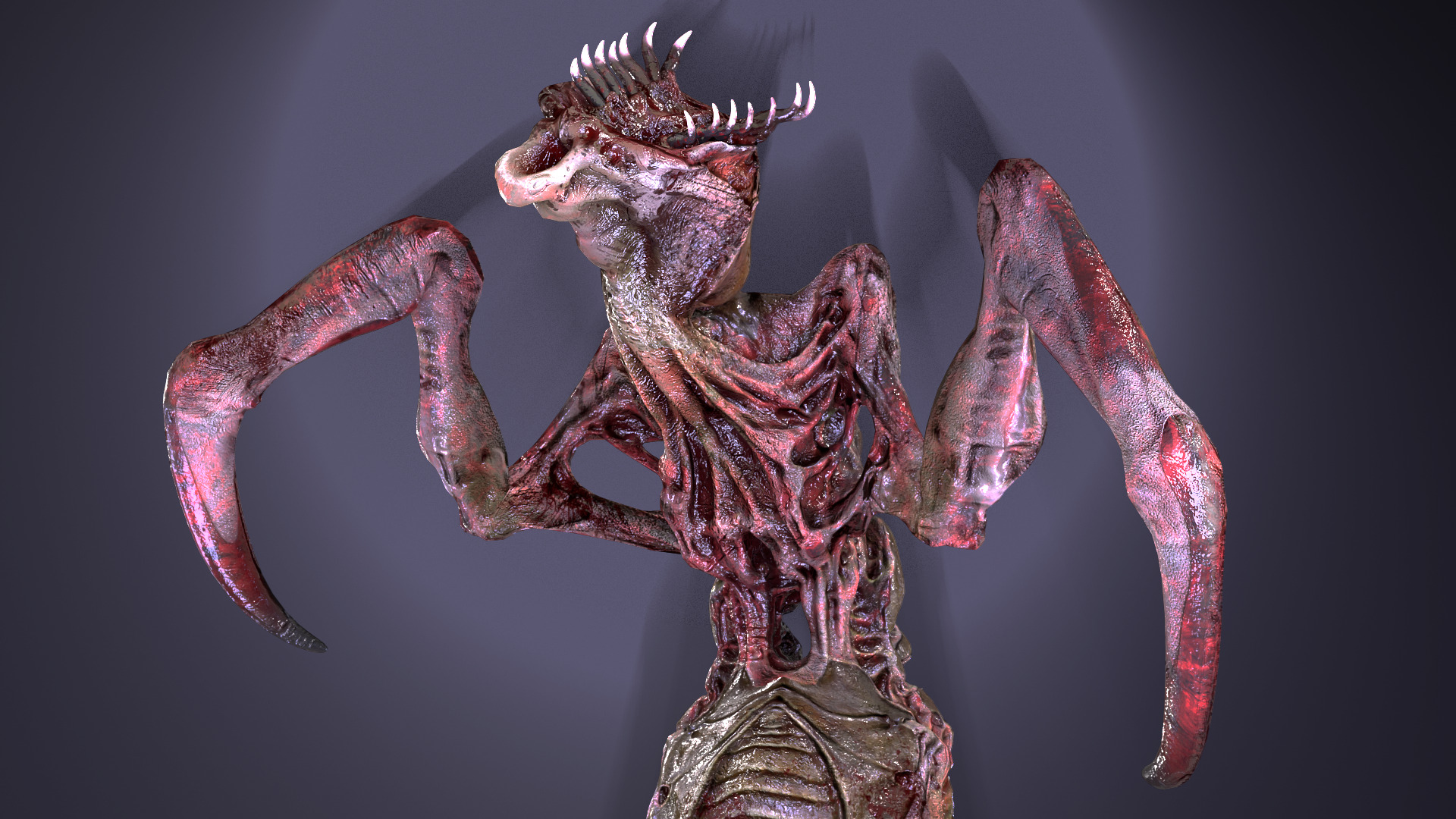 Roach Monster Low-poly 3D model_12