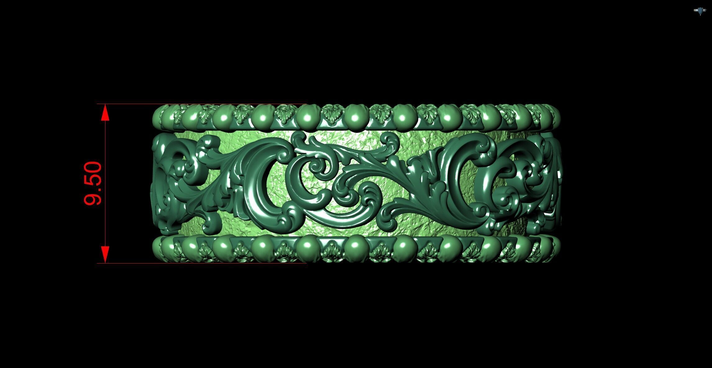 Memento Mori Baroque Skull Head Pattern Brutal Band 3D print model_6