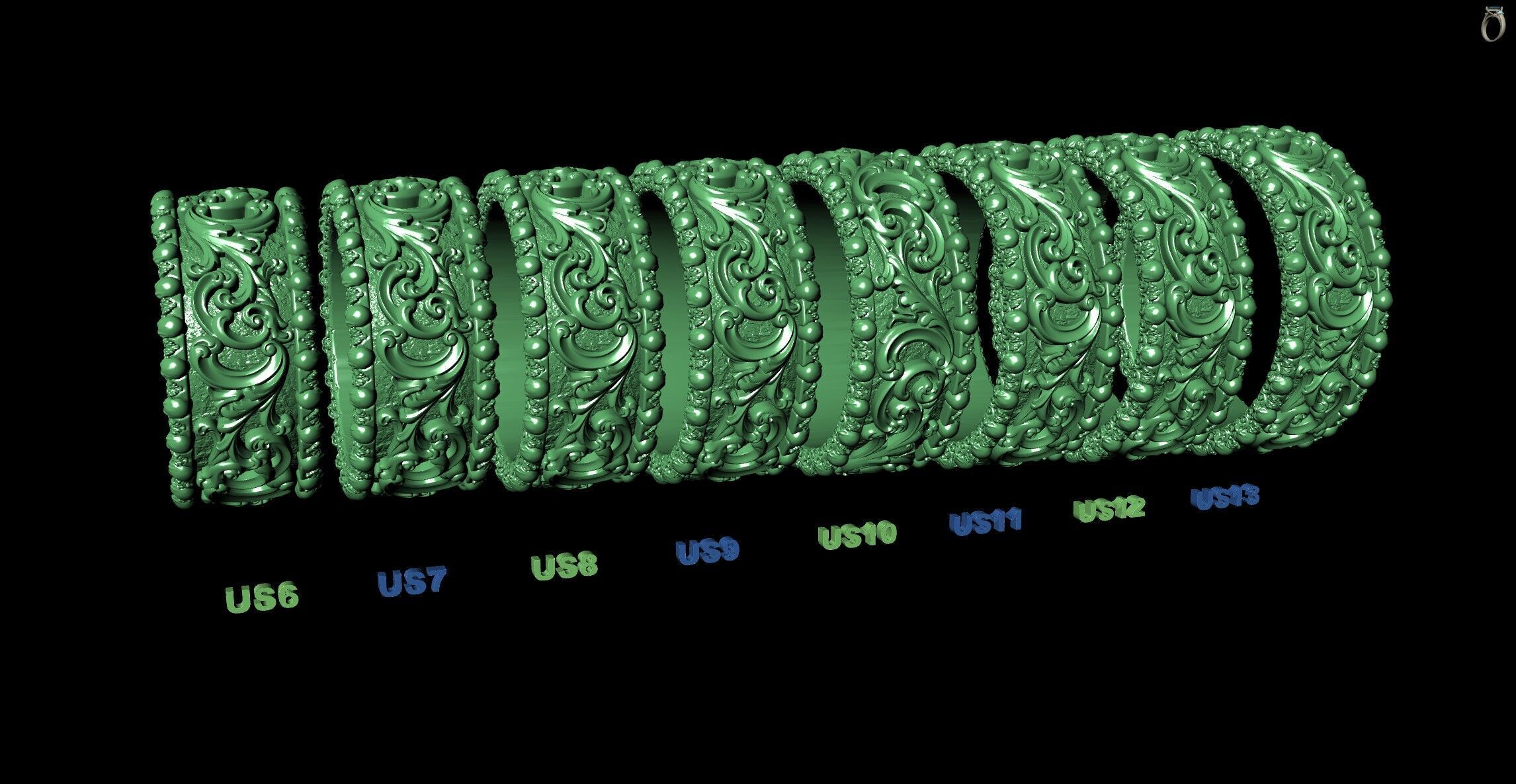 Memento Mori Baroque Skull Head Pattern Brutal Band 3D print model_8