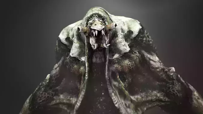 Monster game ready character Low-poly 3D model