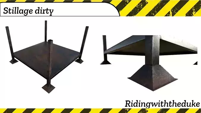 Stillage storage Low-poly 3D model