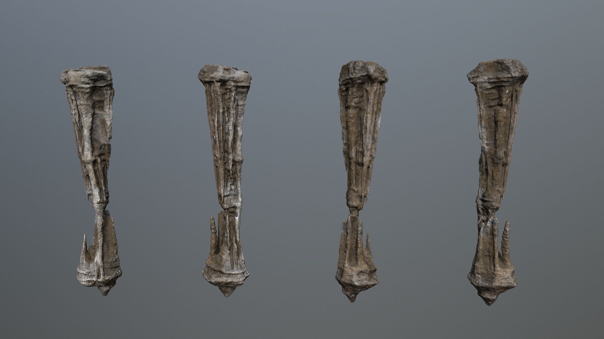 cave rocks Low-poly 3D model_9