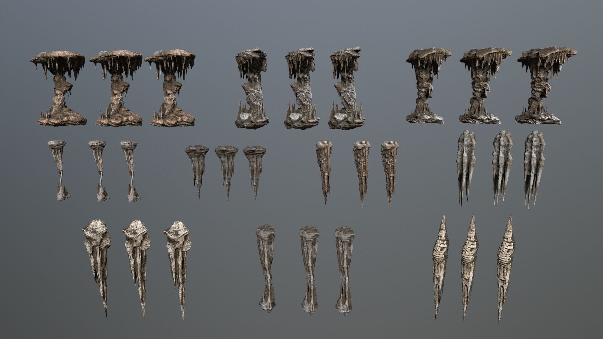 cave rocks Low-poly 3D model_21