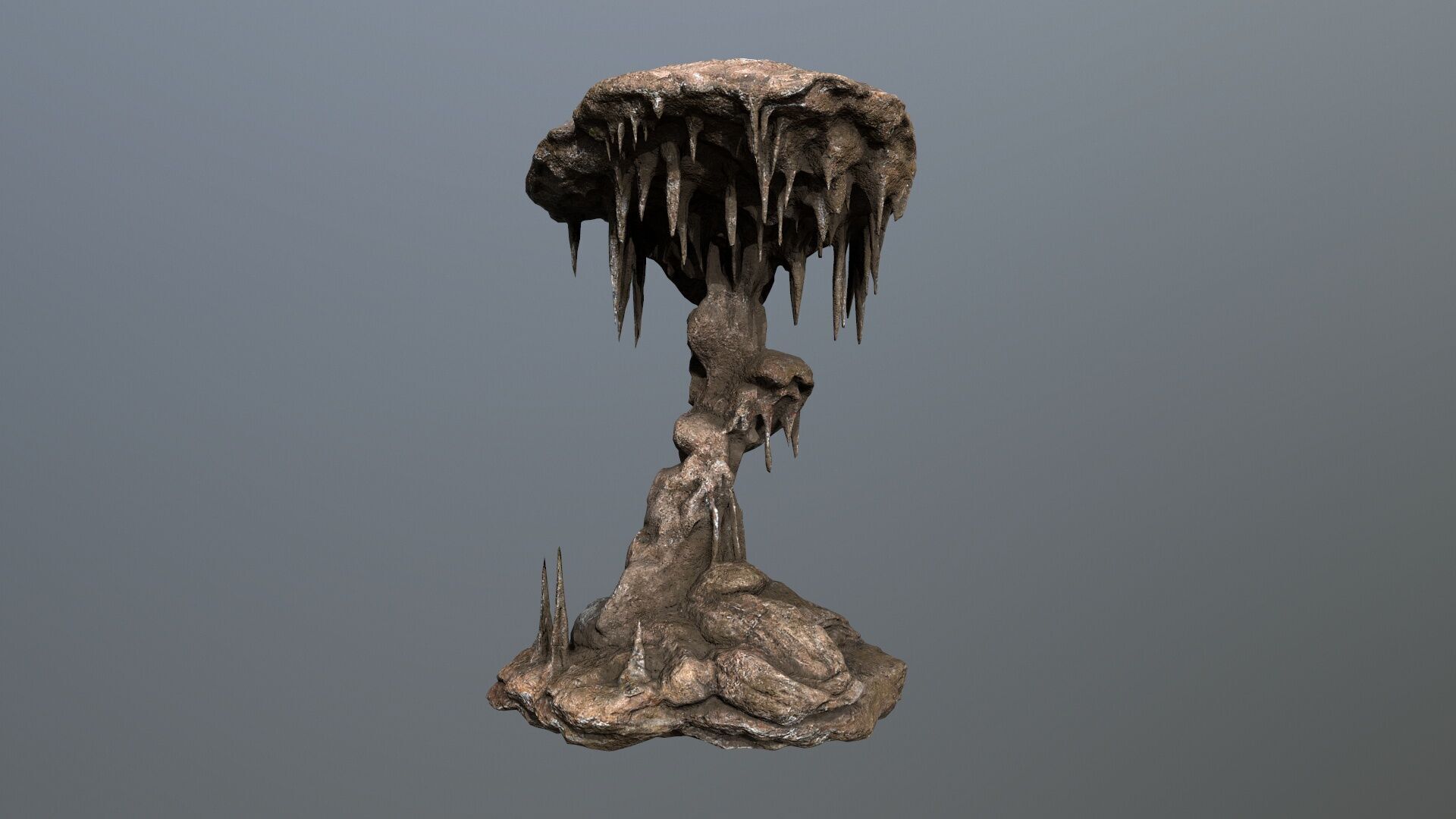 cave rocks Low-poly 3D model_13