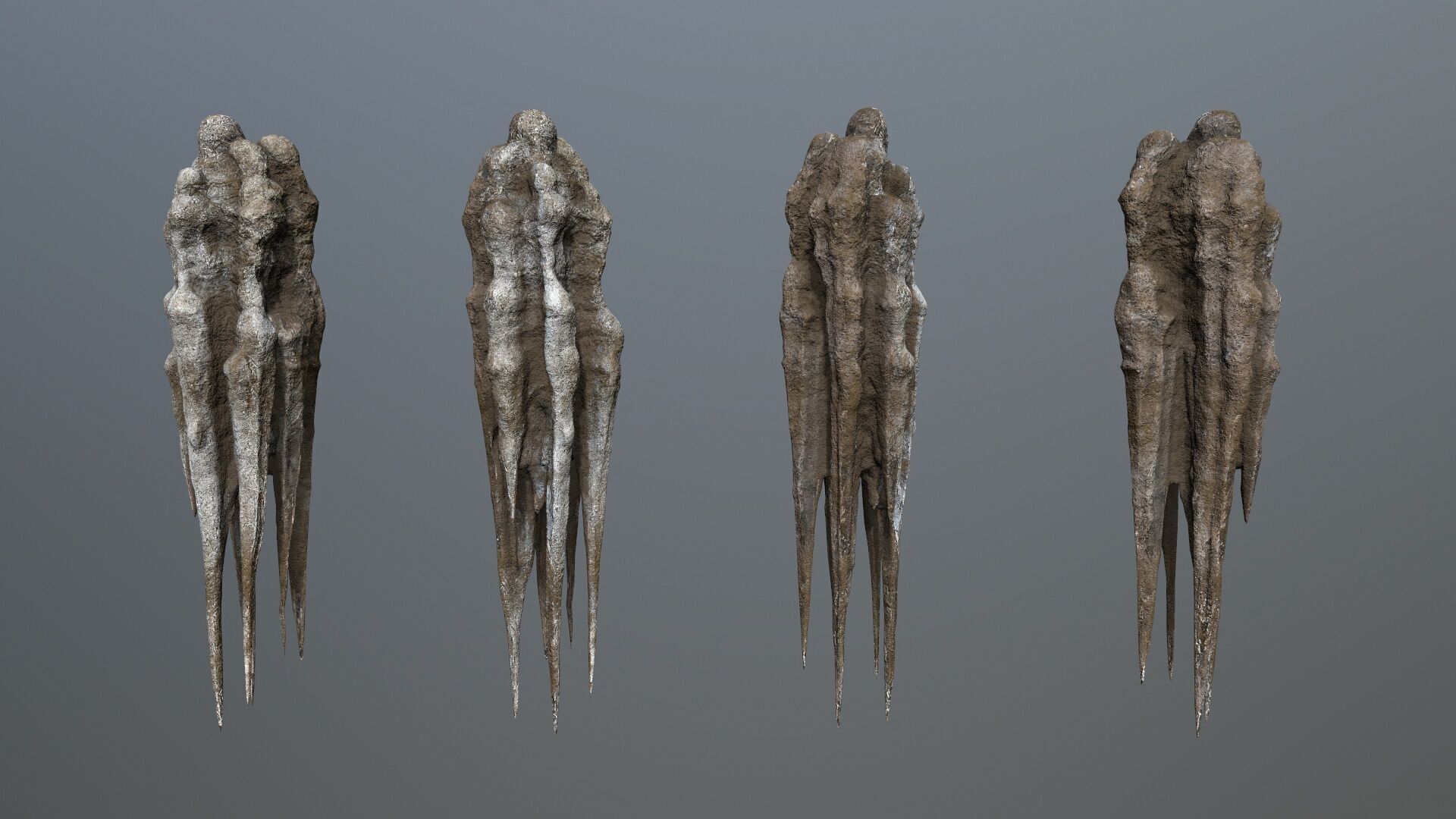 cave rocks Low-poly 3D model_4