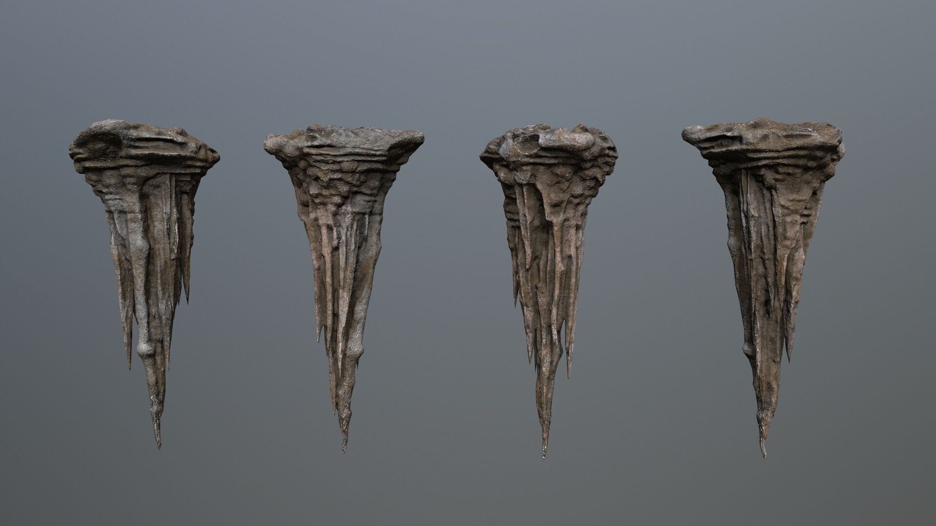 cave rocks Low-poly 3D model_8