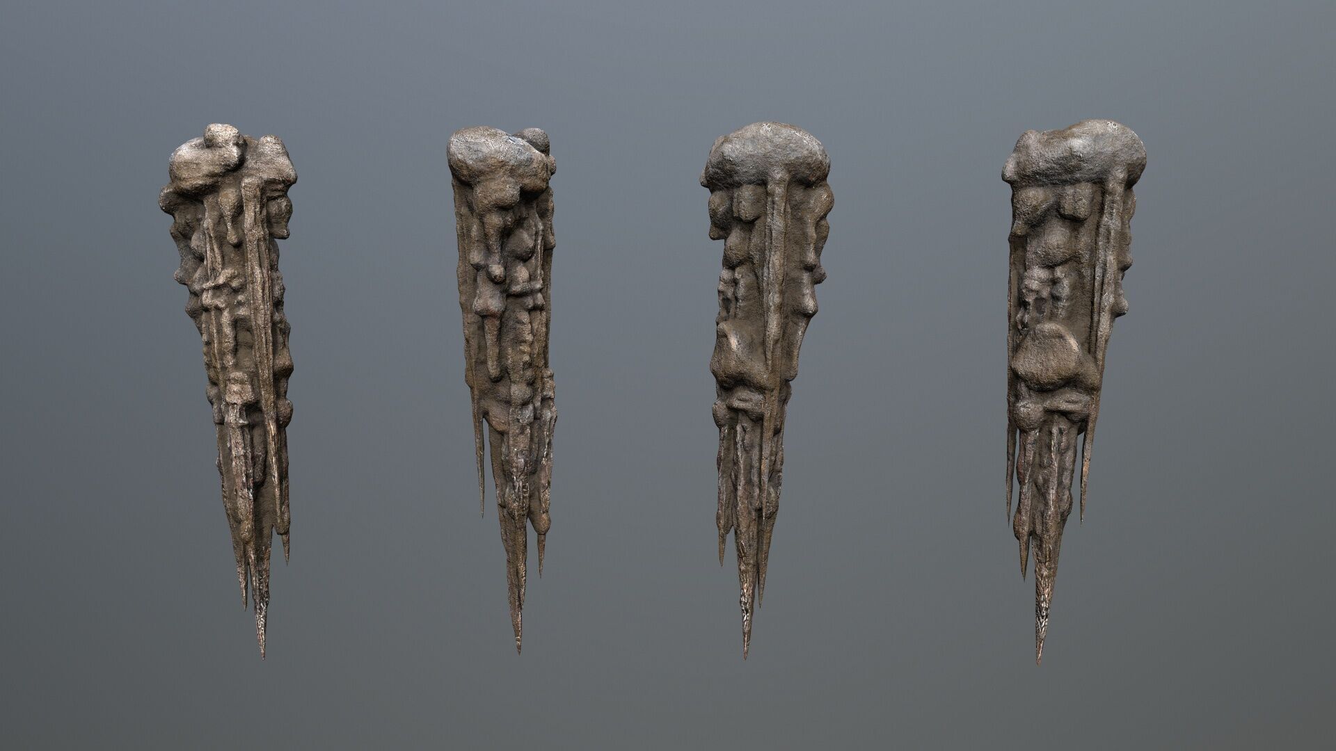 cave rocks Low-poly 3D model_6