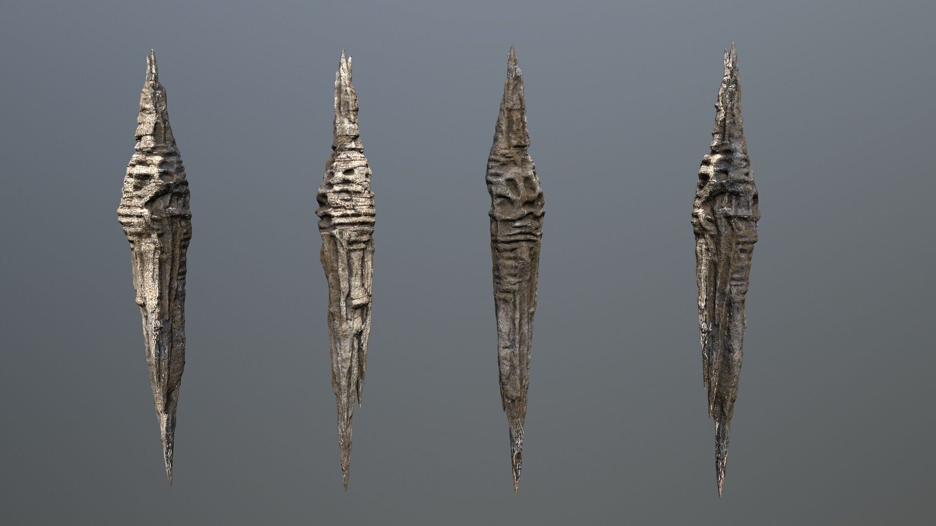 cave rocks Low-poly 3D model_10