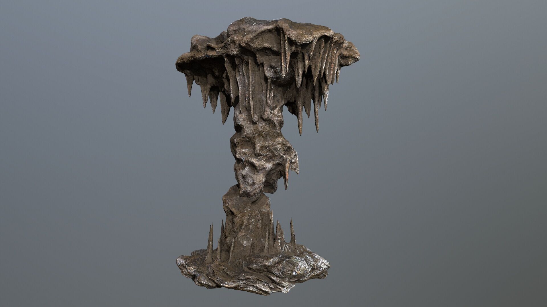 cave rocks Low-poly 3D model_11