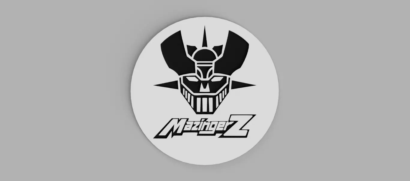 Mazinger Z Logo 2 Coasters Free 3D print model