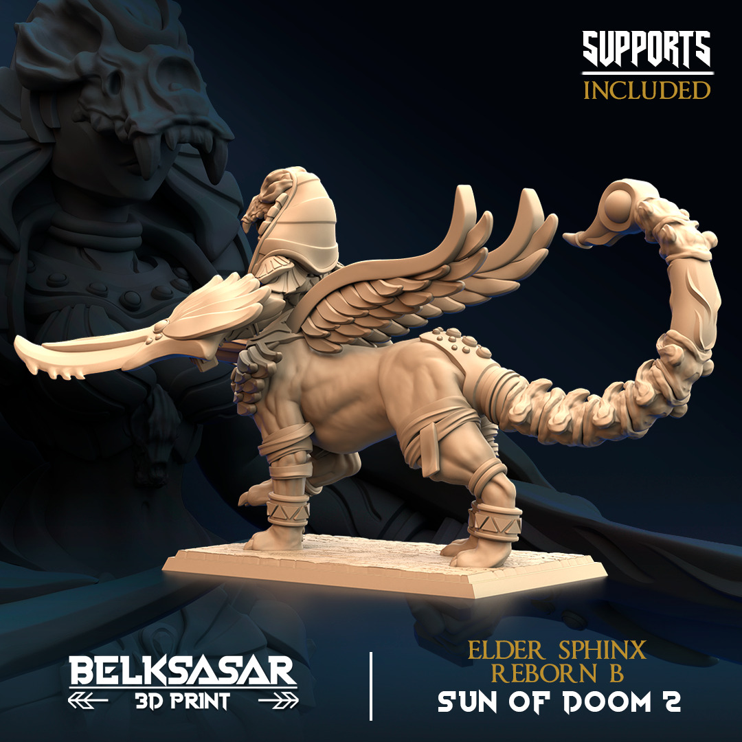 Elder Sphinx Reborn A Nude 3D print model_2