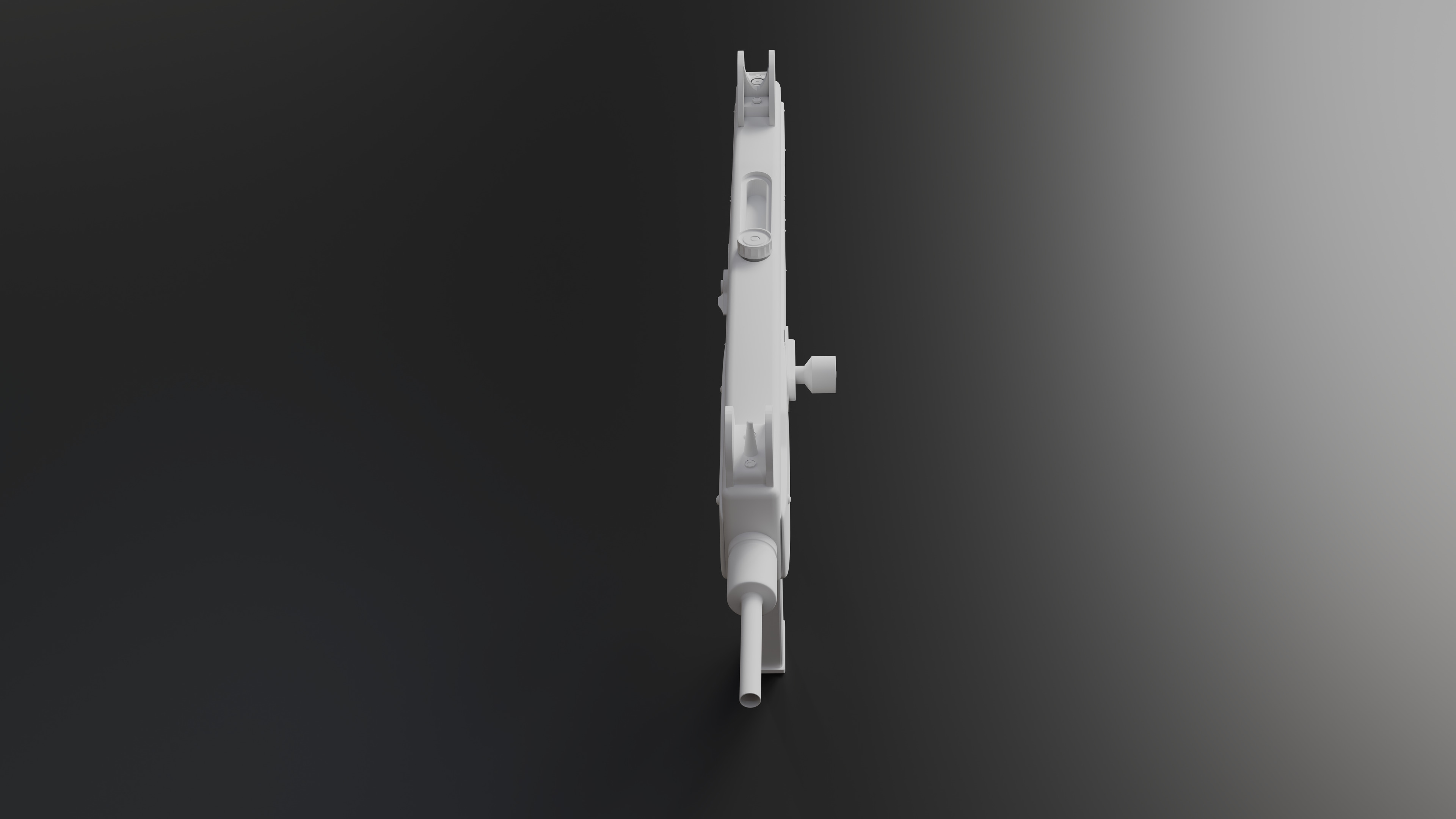 Mini Uzi Sub Machine Gun SubD Model  3D model_4