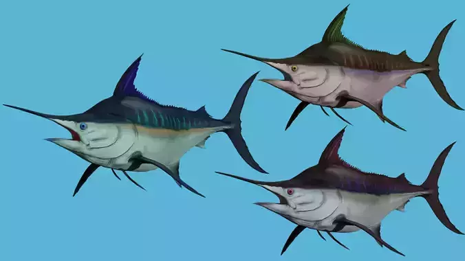 SWORD FISH RIGGED ANIMATED 7 Low-poly 3D model