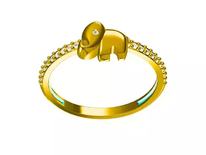 elephant ring Diamond Ultra light Minimal Women