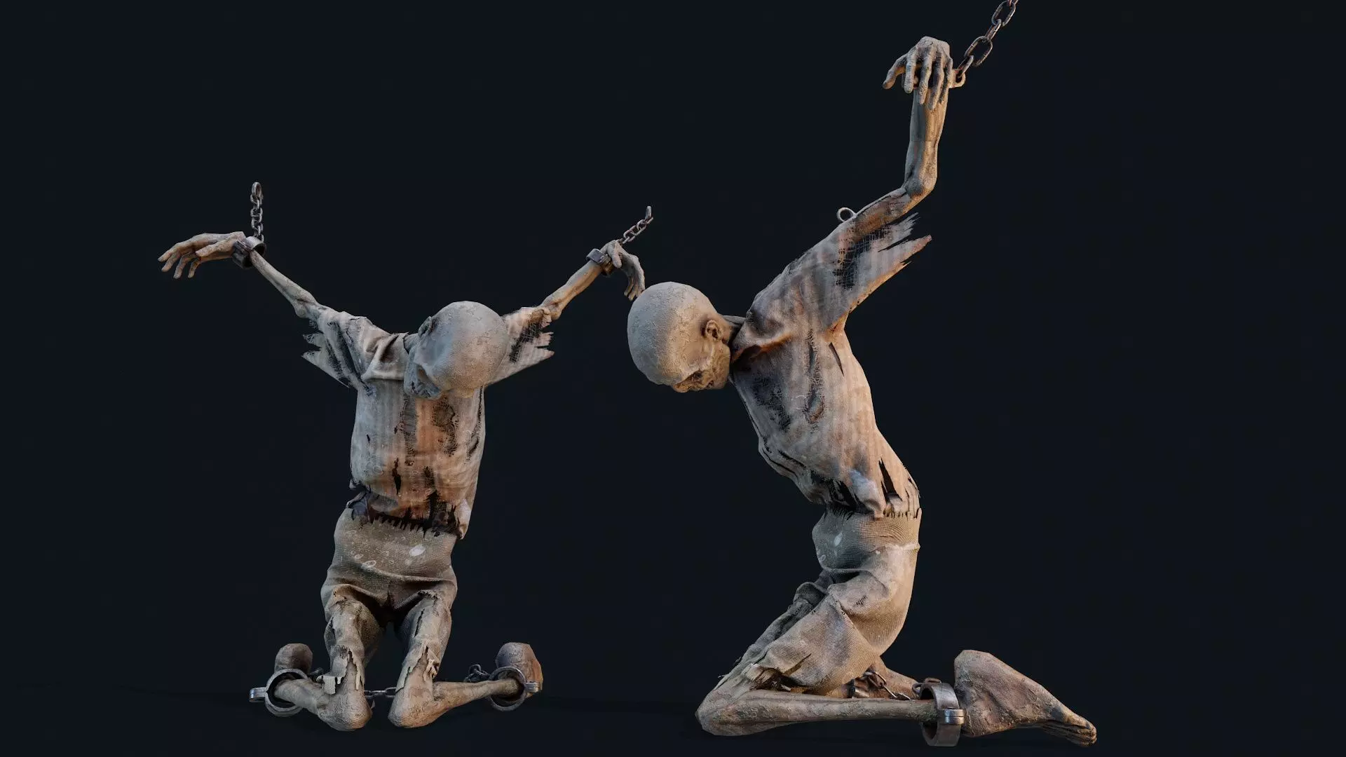 Human corpse 05 Low-poly 3D model_0