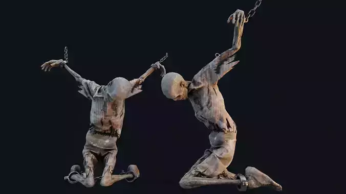 Human corpse 05 Low-poly 3D model