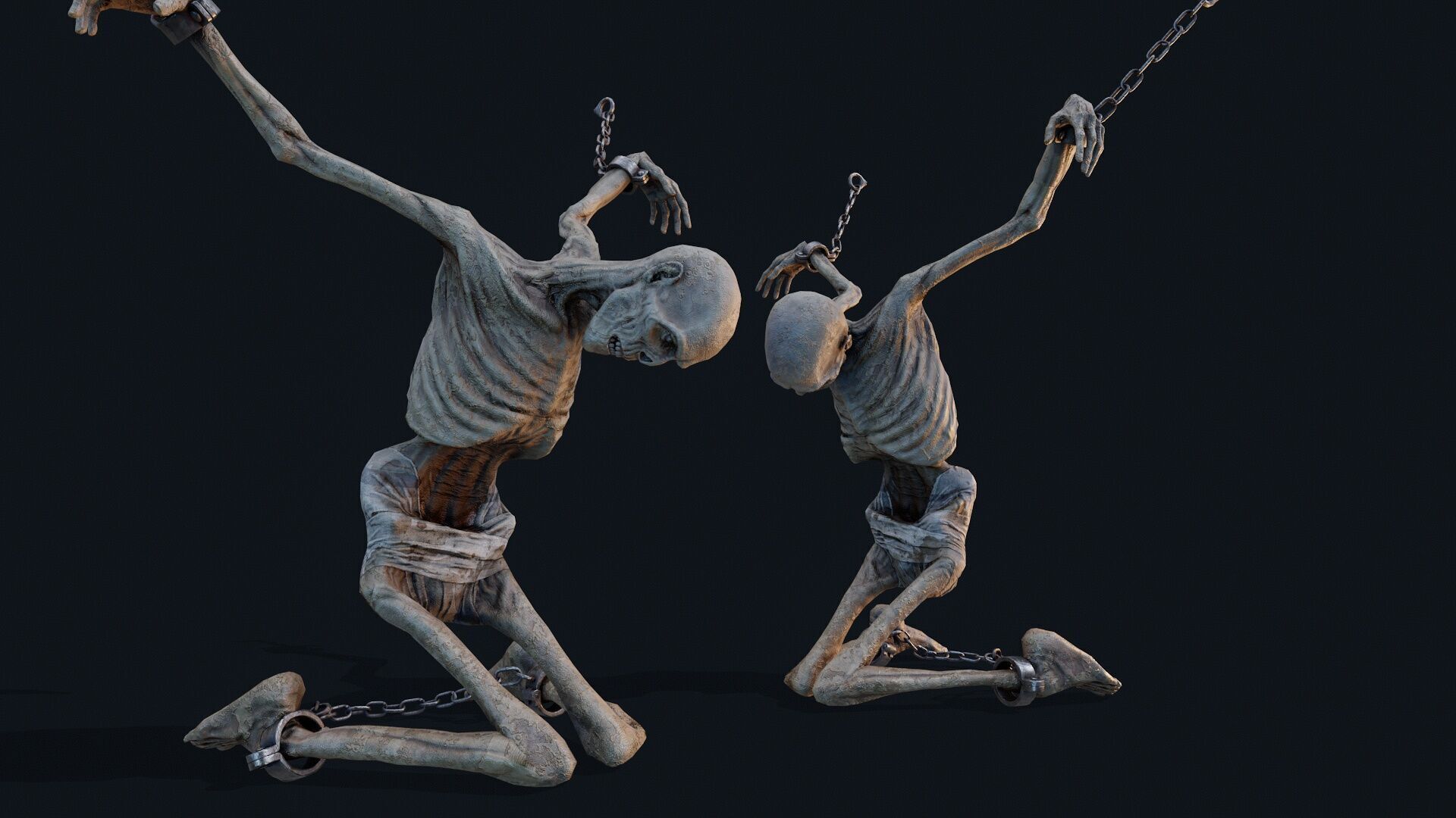 Human corpse 05 Low-poly 3D model_5