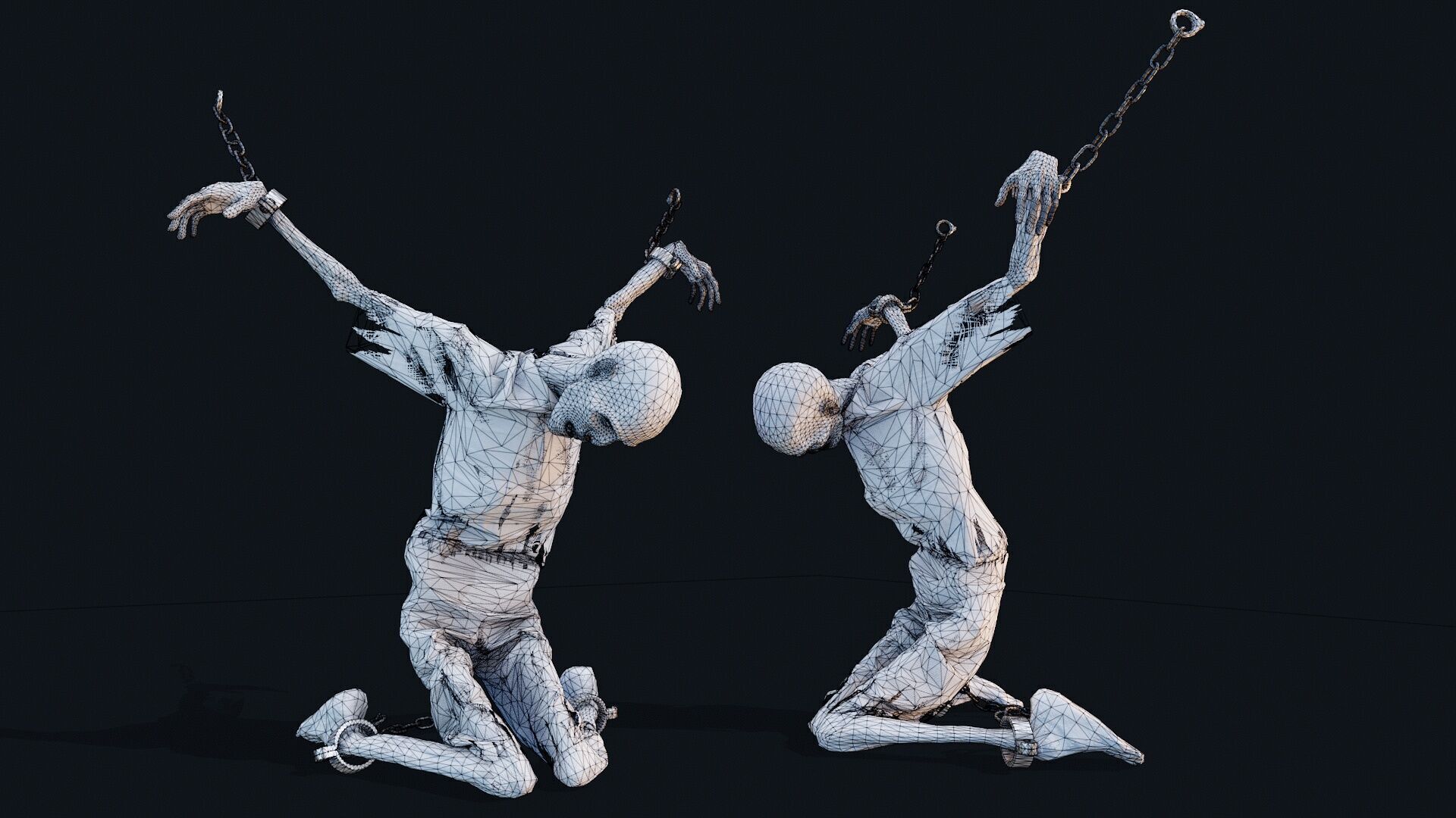 Human corpse 05 Low-poly 3D model_8