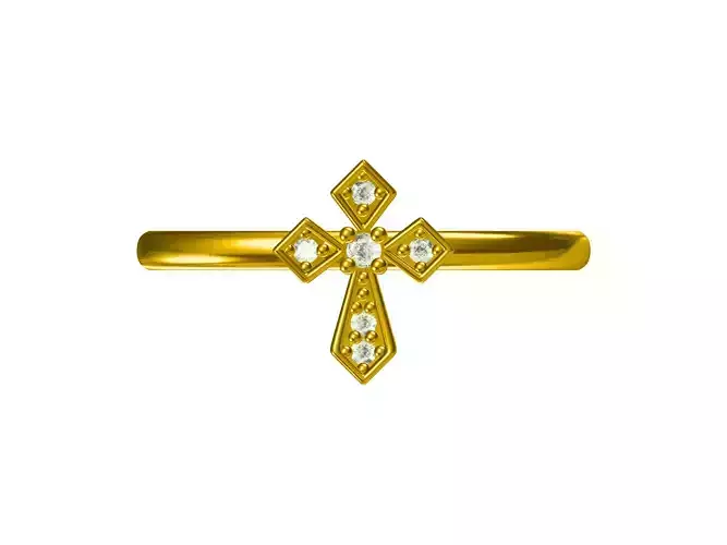 cross ring Diamond Ultra light Minimal Women