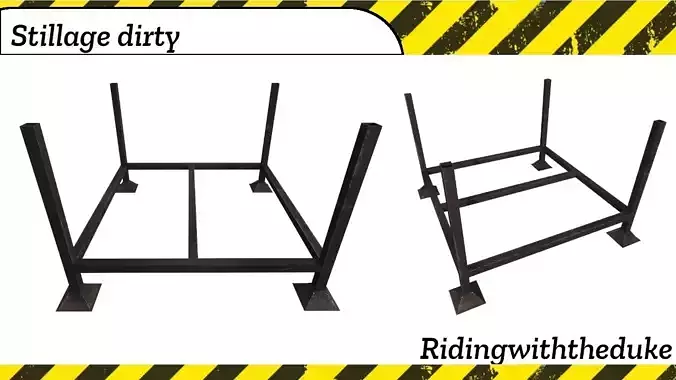 Stillage storage Low-poly 3D model Low-poly 3D model