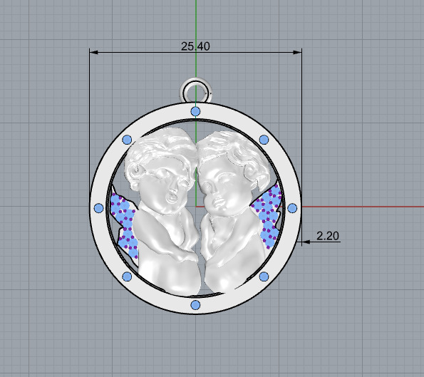 Pendant Zodiac 3D print model_5