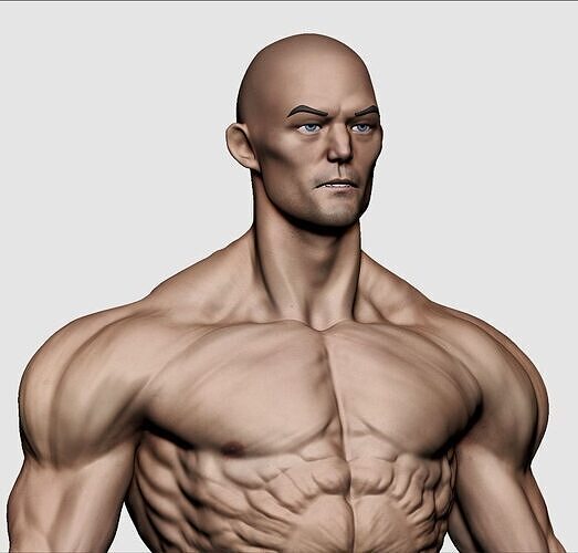 Male stylized basemesh Zbrush Substance file 3D model