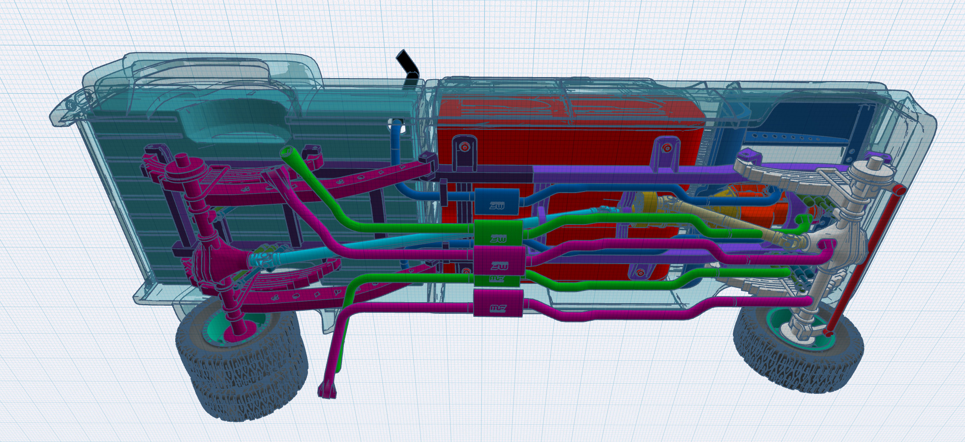 12 inch lift 1965 K10 Crew Cab add ons volume 3 with trailer 3D print model_2