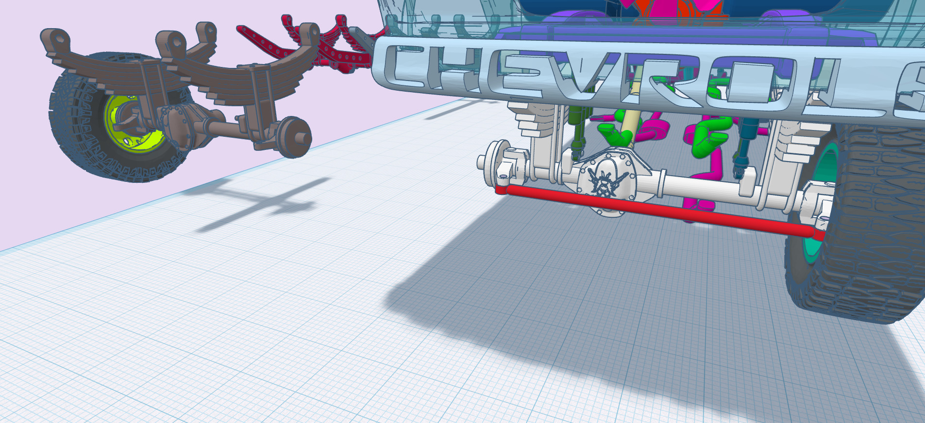 12 inch lift 1965 K10 Crew Cab add ons volume 3 with trailer 3D print model_9