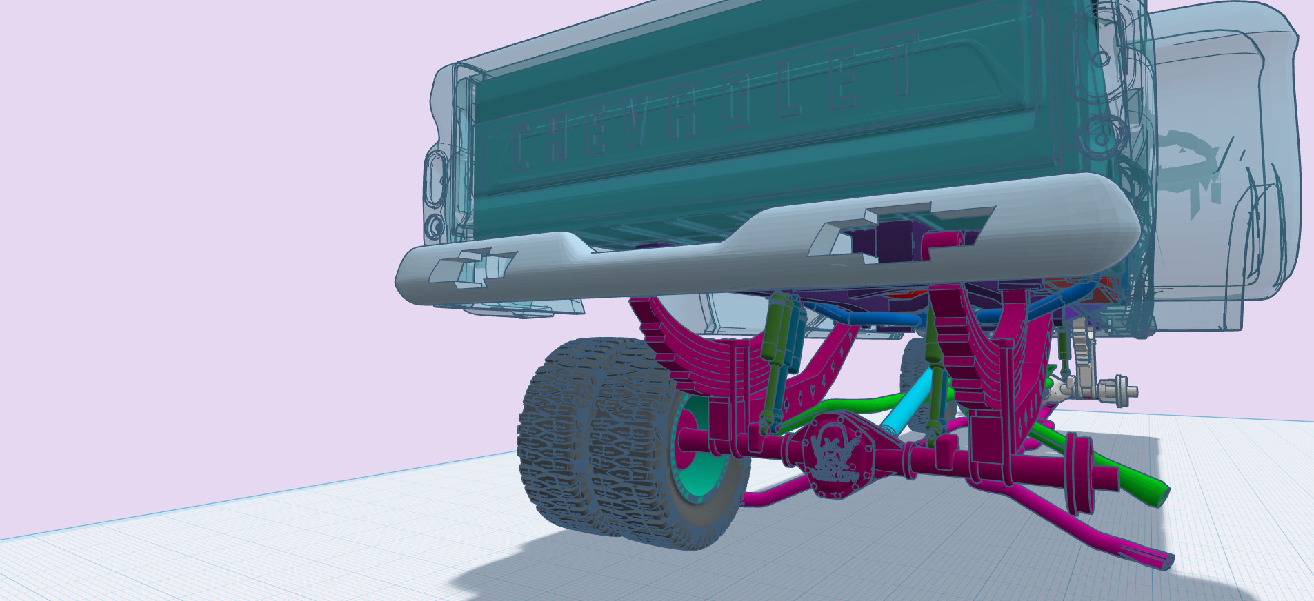 12 inch lift 1965 K10 Crew Cab add ons volume 3 with trailer 3D print model_4