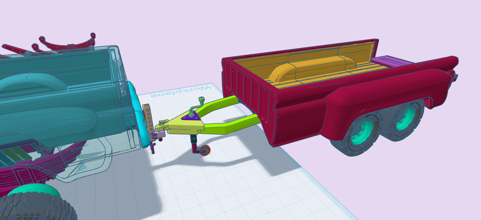 12 inch lift 1965 K10 Crew Cab add ons volume 3 with trailer 3D print model_23