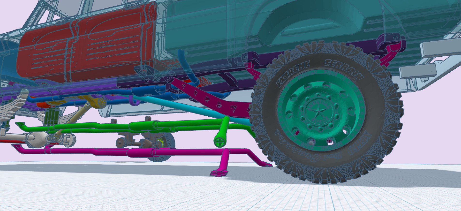 12 inch lift 1965 K10 Crew Cab add ons volume 3 with trailer 3D print model_6