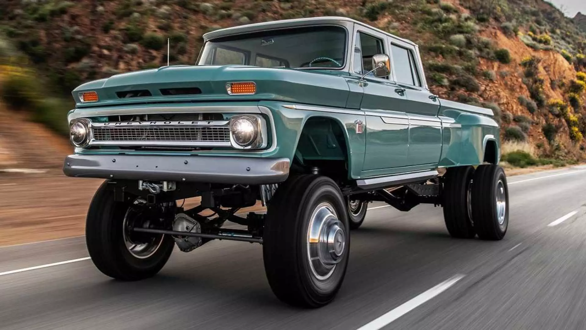 12 inch lift 1965 K10 Crew Cab add ons volume 3 with trailer 3D print model_0