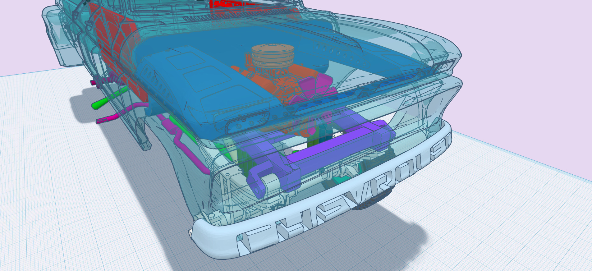 12 inch lift 1965 K10 Crew Cab add ons volume 3 with trailer 3D print model_3