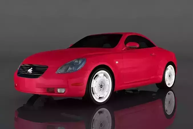 Toyota Soarer 430scv Low-poly 3D model