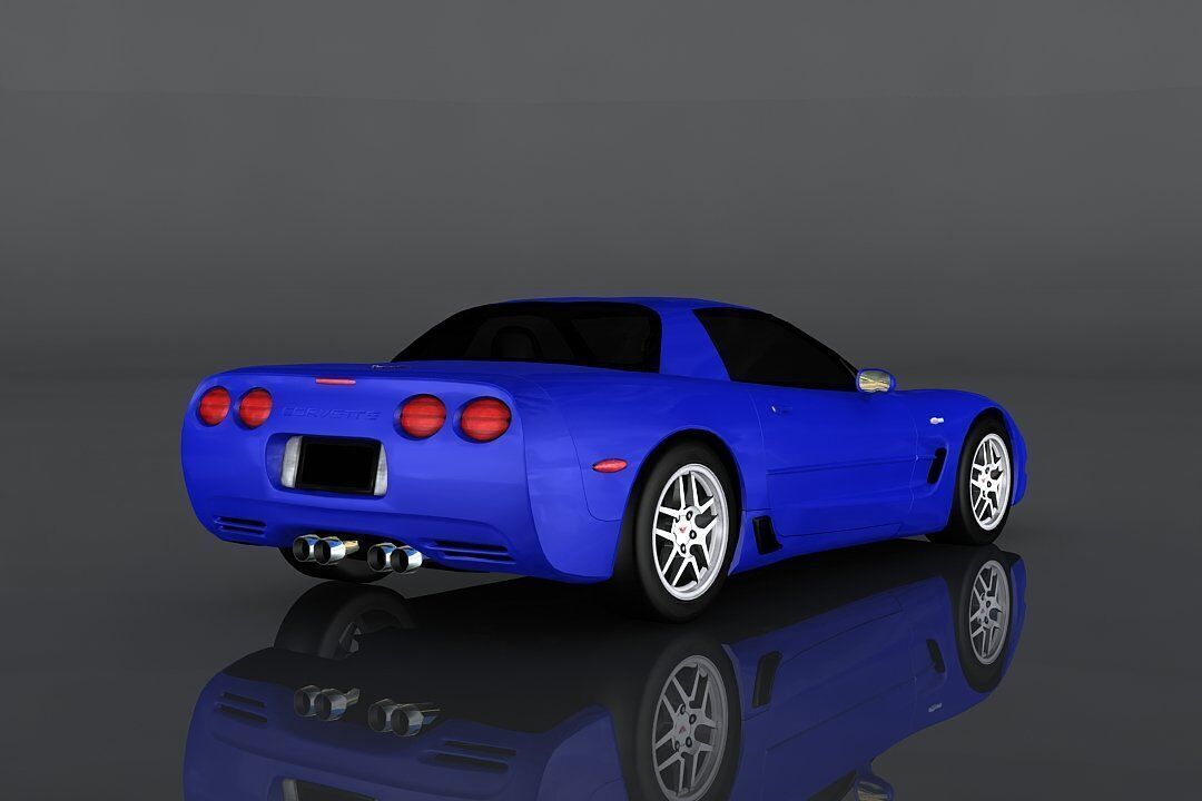 Chevrolet Corvette Z06 Low-poly 3D model_4