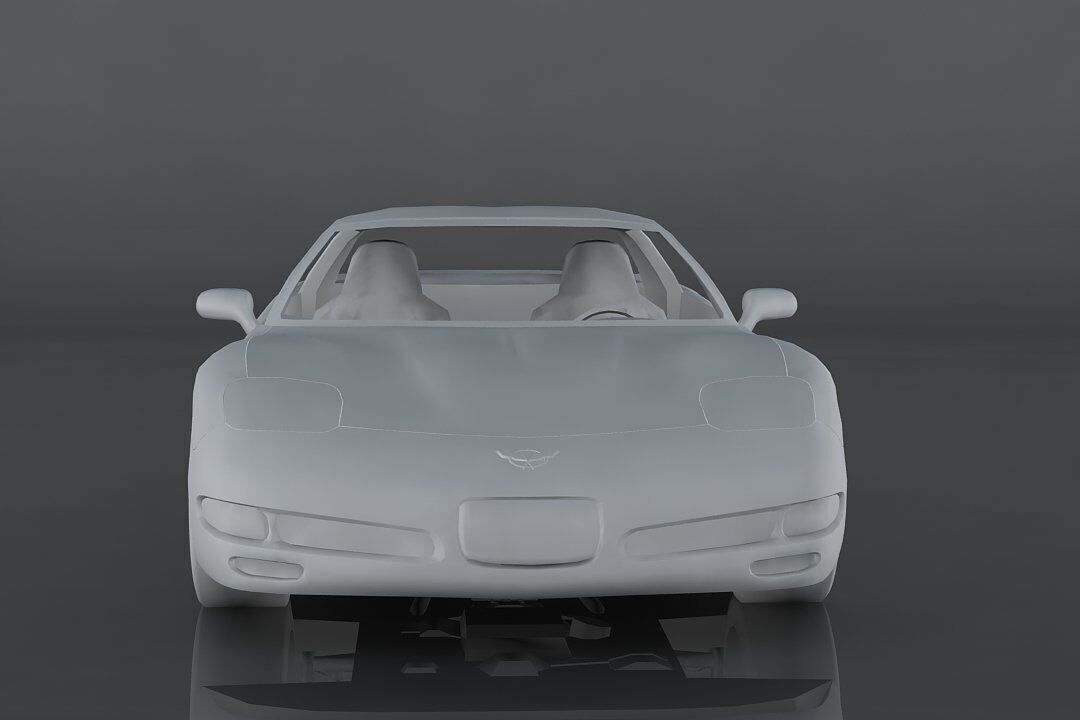 Chevrolet Corvette Z06 Low-poly 3D model_8