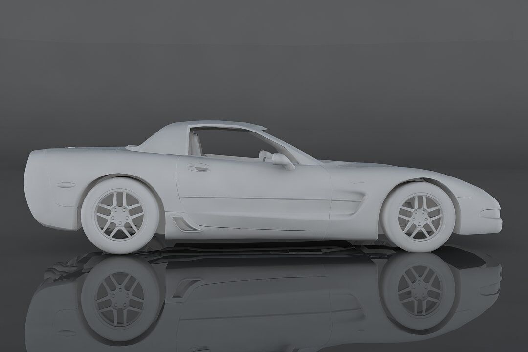 Chevrolet Corvette Z06 Low-poly 3D model_7